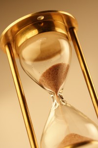 hourglass running out of time