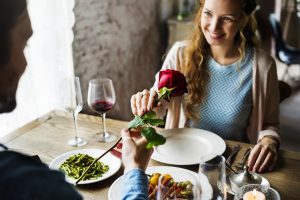 Couple on a romantic date.