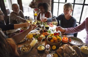 People using a holiday meal to practice their relationship-building skills.